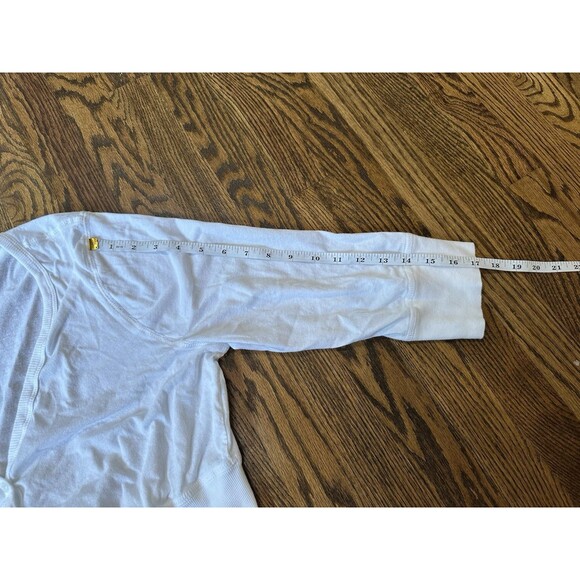 GAP 100% Cotton White 3/4 Sleeve Lightweight Cardigan Women's Size XL Layer EUC - Picture 8 of 8